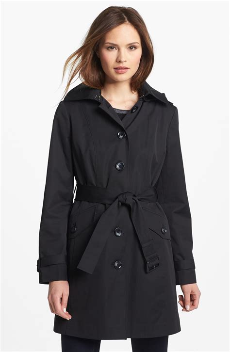 black michael kors trench coat|michael kors trench coat nordstrom.